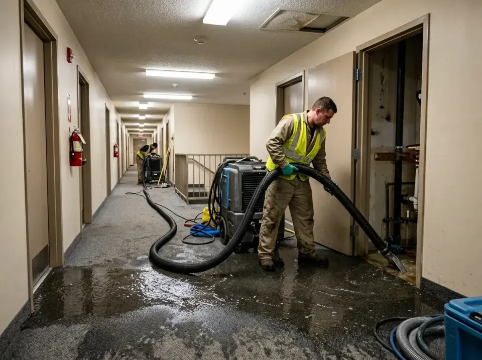 multi-unit-apartment-hallway-f-005 — frequently asked questions, Emergency Burst Pipe Water Extraction & Removal in Halletts…